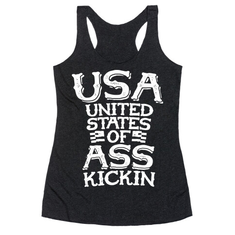 United States of Ass Kickin Racerback Tank Top
