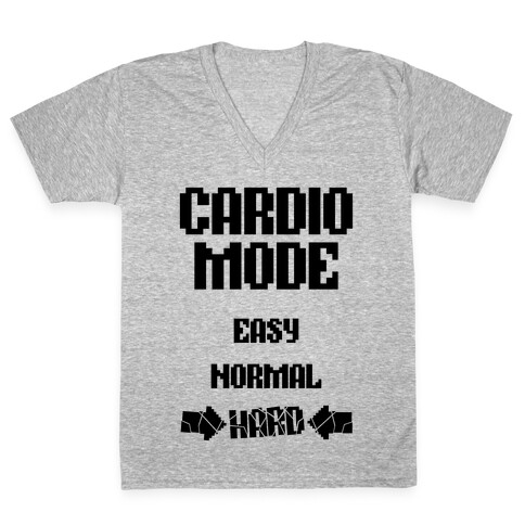 Cardio Mode: HARD V-Neck Tee Shirt