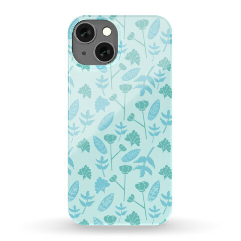 Floral Pattern (Teal) Phone Case