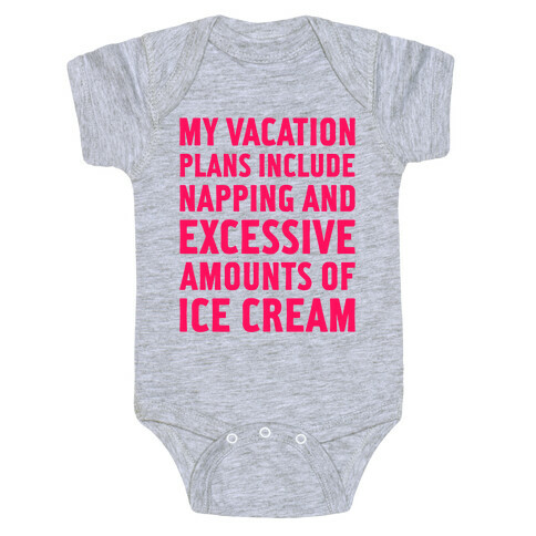 My Vacation Plans Baby One-Piece