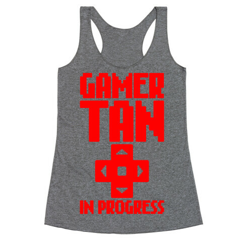 Gamer Tan In Progress Racerback Tank Top