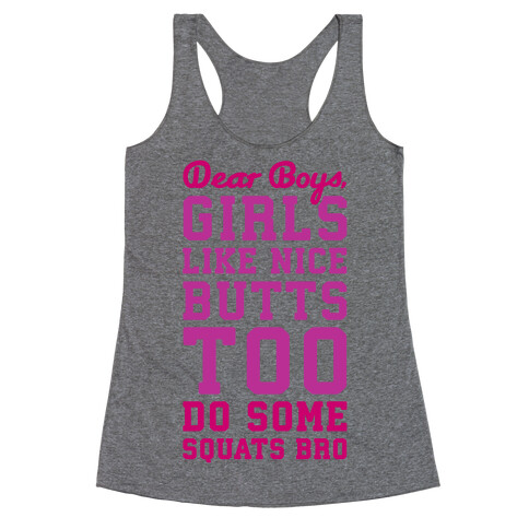 Do Some Squats Bro Racerback Tank Top