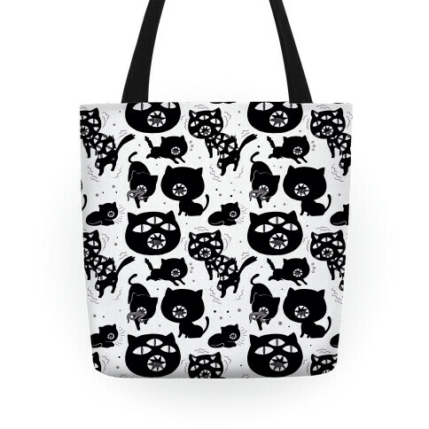 Kuro Cat Pattern Tote