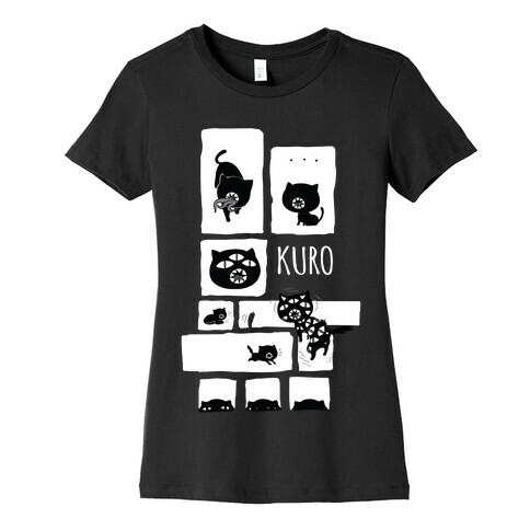 Kuro Cat Womens T-Shirt