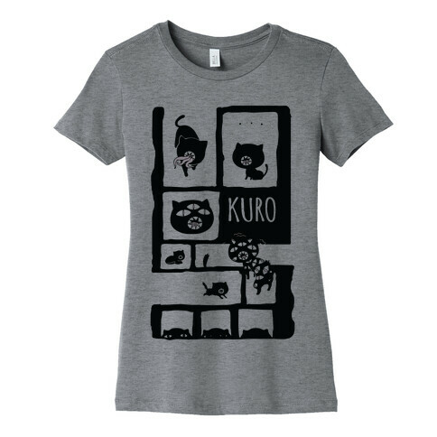 Kuro Cat Womens T-Shirt