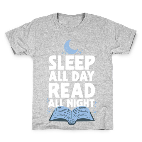 Sleep All Day Read All Night Kids T-Shirt