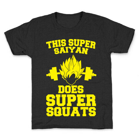 This Super Saiyan Does Super Squats Kids T-Shirt