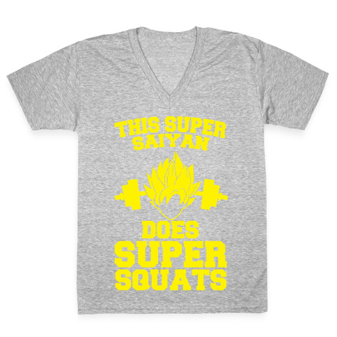 This Super Saiyan Does Super Squats V-Neck Tee Shirt