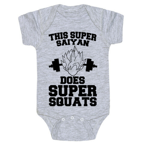 This Super Saiyan Does Super Squats Baby One-Piece