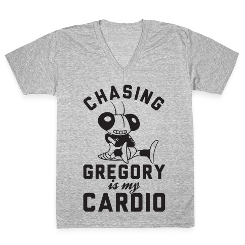 Chasing Gregory Is My Cardio V-Neck Tee Shirt