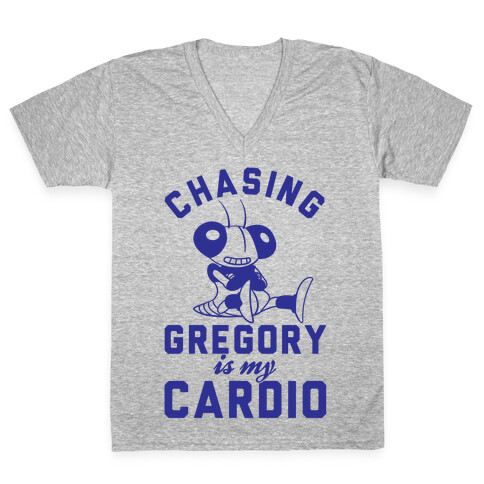 Chasing Gregory Is My Cardio V-Neck Tee Shirt