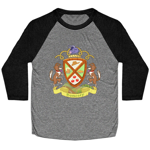 Pony of Honesty Medieval Crest Baseball Tee