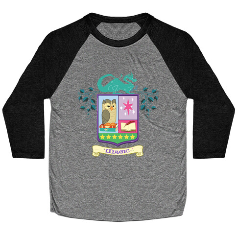 Pony of Magic Medieval Crest Baseball Tee