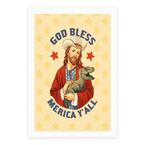 God Bless Merica Y'all Poster