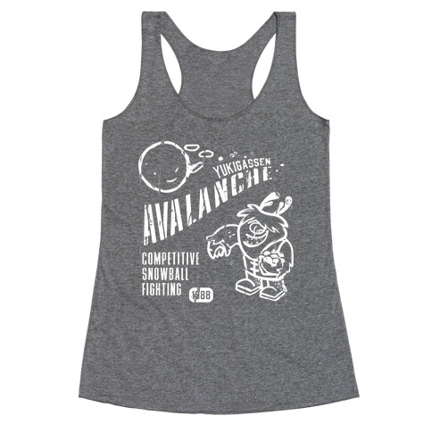 Competitive Snowball Fighting Racerback Tank Top