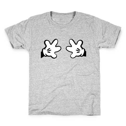 Cartoon Mouse Hands Joke Kids T-Shirt