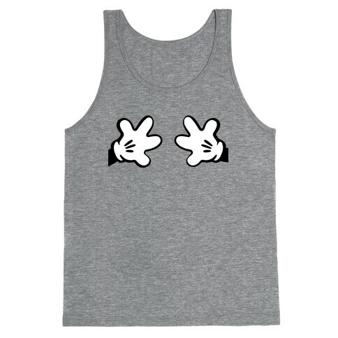 Cartoon Mouse Hands Joke Tank Top