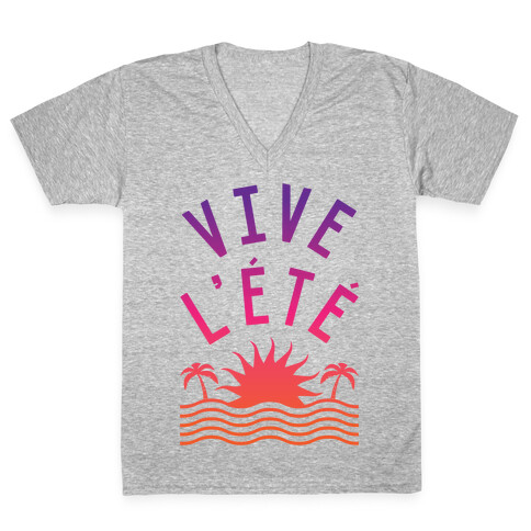 Vive L'Ete V-Neck Tee Shirt