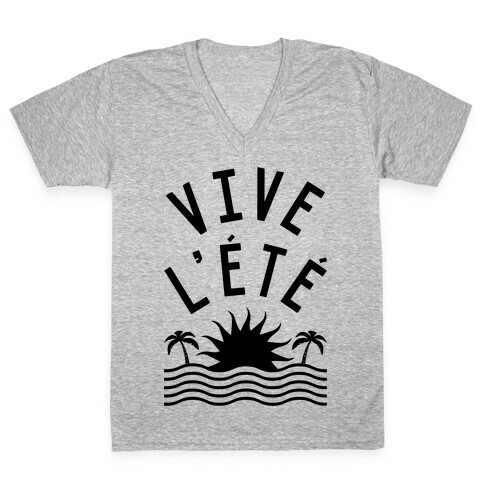 Vive L'Ete V-Neck Tee Shirt