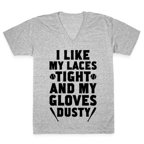 Laces Tight And Gloves Dusty V-Neck Tee Shirt