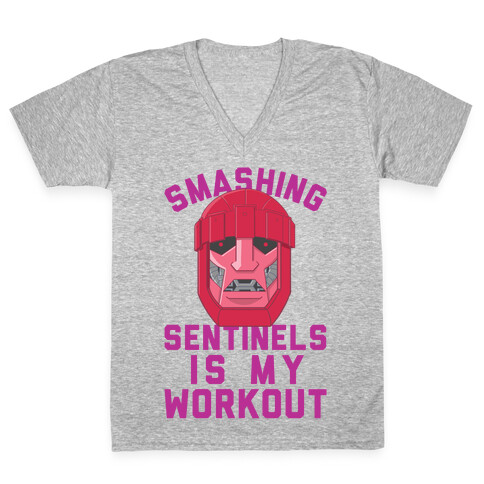 Smashing Sentinels Is My Workout V-Neck Tee Shirt