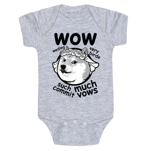 Wedding Doge Baby One-Piece