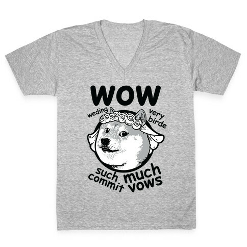 Wedding Doge V-Neck Tee Shirt