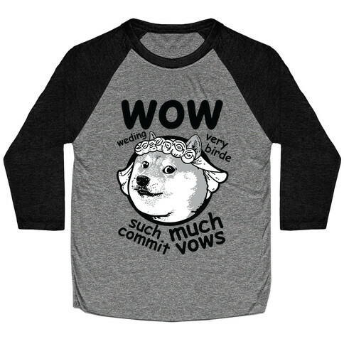 Wedding Doge Baseball Tee