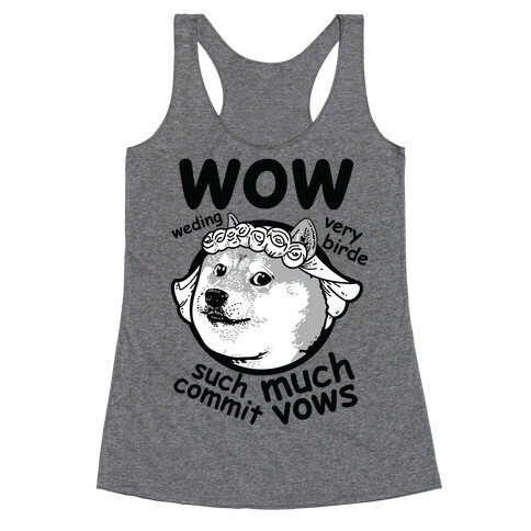 Wedding Doge Racerback Tank Top