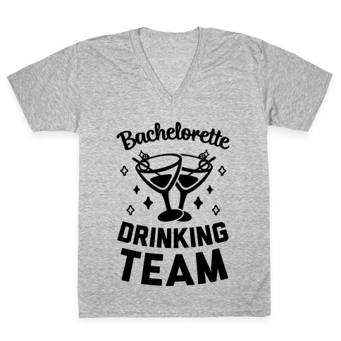 Bachelorette Drinking Team V-Neck Tee Shirt