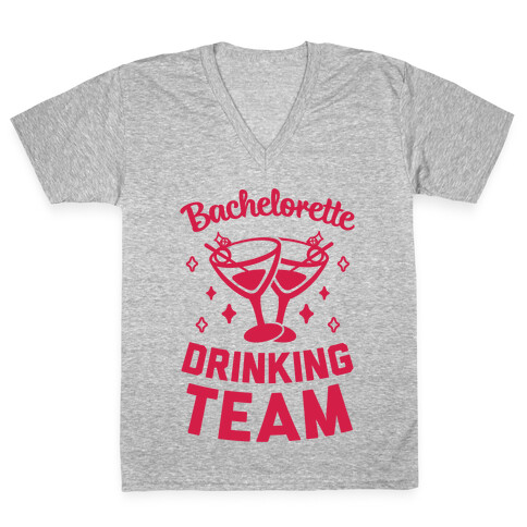 Bachelorette Drinking Team V-Neck Tee Shirt