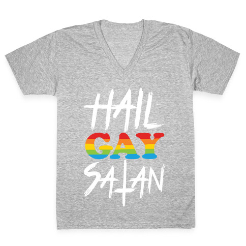 Hail Gay Satan V-Neck Tee Shirt