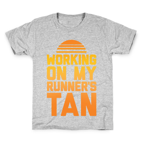 Working On My Runner's Tan Kids T-Shirt