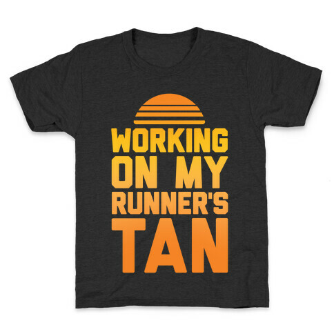 Working On My Runner's Tan Kids T-Shirt