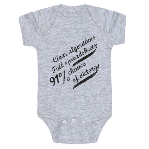Clear Algorithms, Full Spreadsheets Baby One-Piece