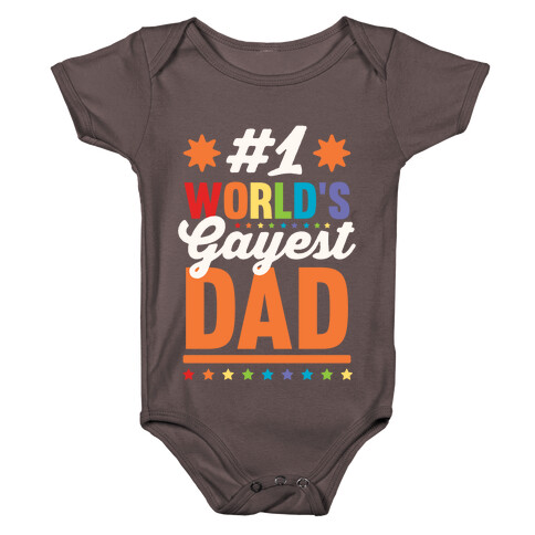 #1 World's Gayest Dad Baby One-Piece
