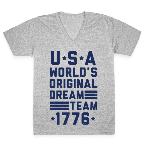 USA World's Original Dream Team 1776 V-Neck Tee Shirt