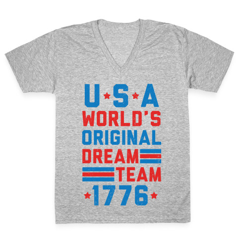 USA World's Original Dream Team 1776 V-Neck Tee Shirt