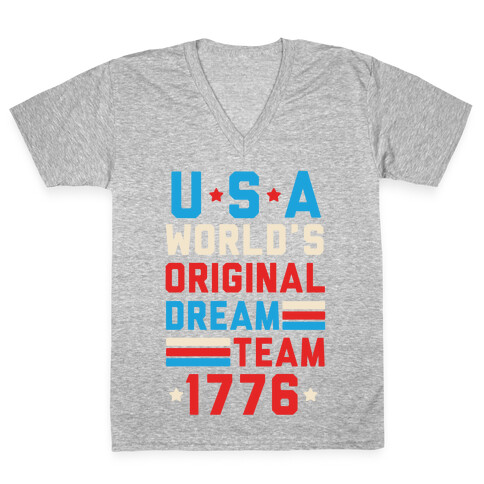 USA World's Original Dream Team 1776 V-Neck Tee Shirt