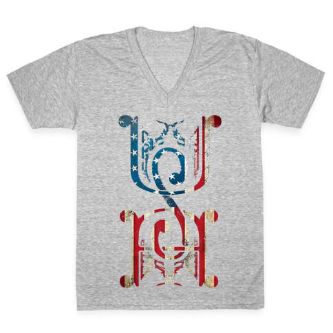 USA V-Neck Tee Shirt