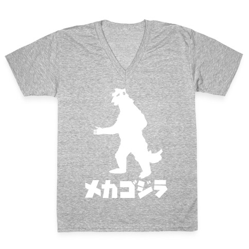 Mecha Godzilla V-Neck Tee Shirt