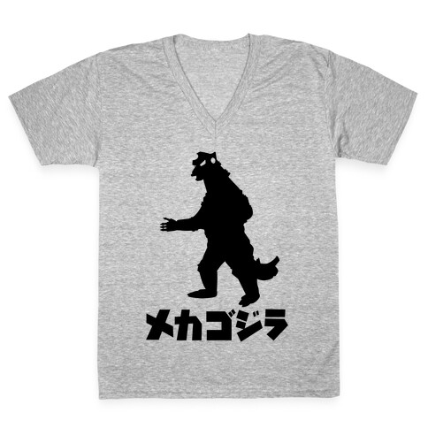 Mecha Godzilla V-Neck Tee Shirt