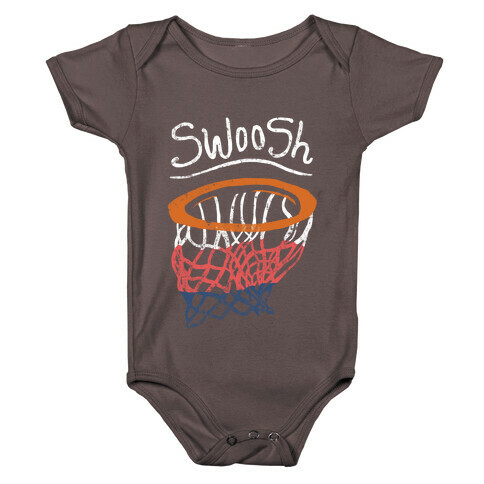 Basketball Hoop Swoosh (Vintage) Baby One-Piece