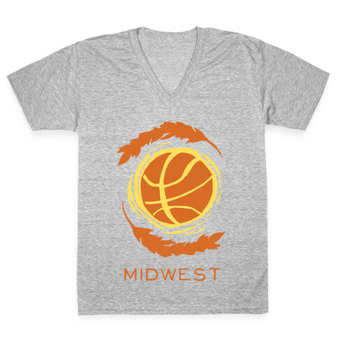 Midwest Basketball V-Neck Tee Shirt