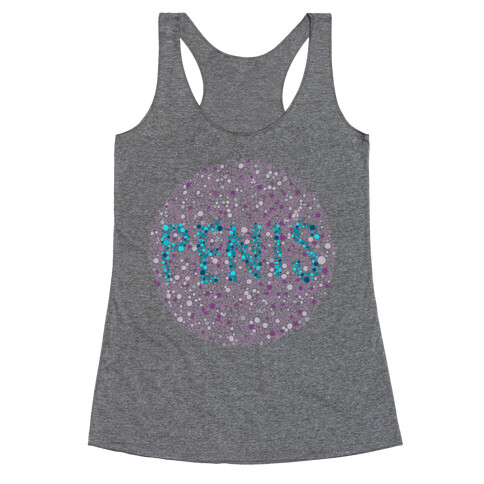 Color Blind Test ( Penis ) Racerback Tank Top