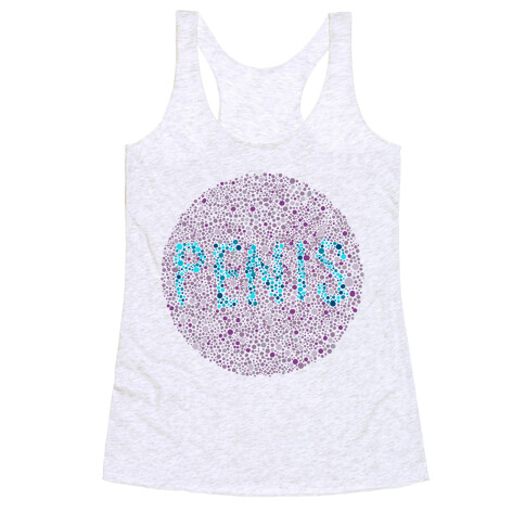 Color Blind Test ( Penis ) Racerback Tank Top