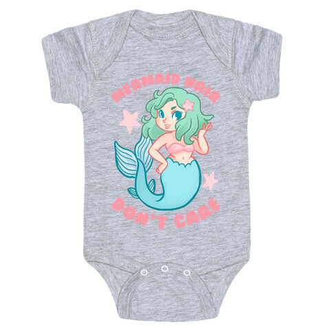 Mermaid Hair Don't Care Baby One-Piece