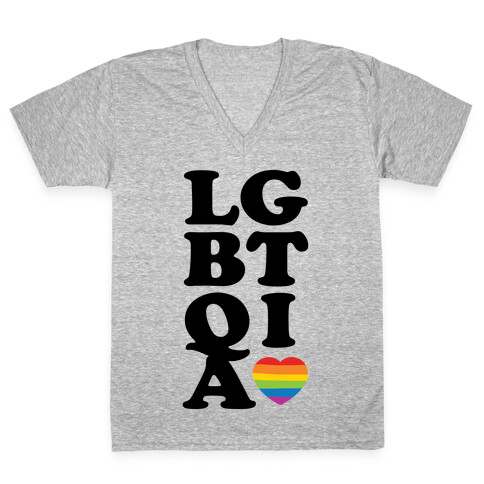 LGBTQIA V-Neck Tee Shirt