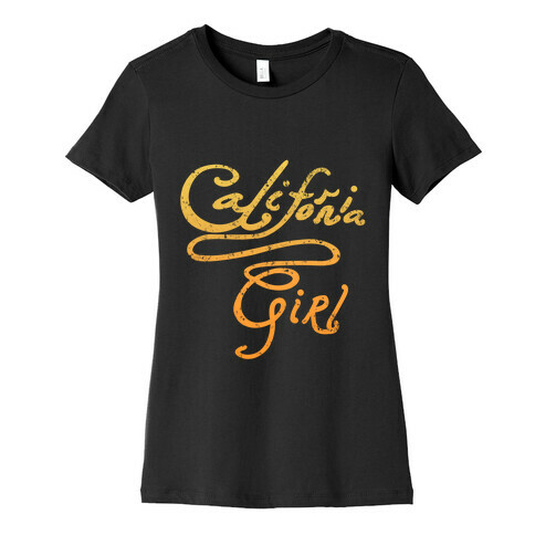 California Girl (Golden Vintage) Womens T-Shirt