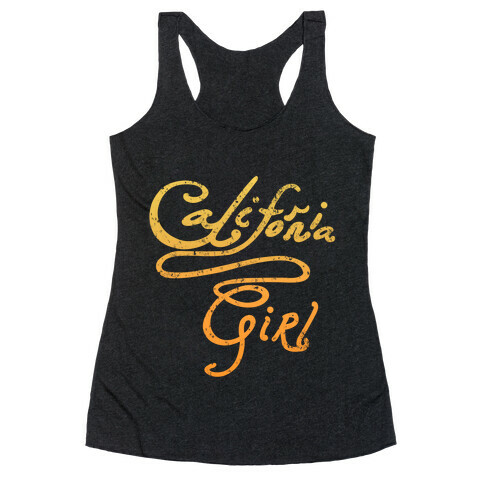 California Girl (Golden Vintage) Racerback Tank Top